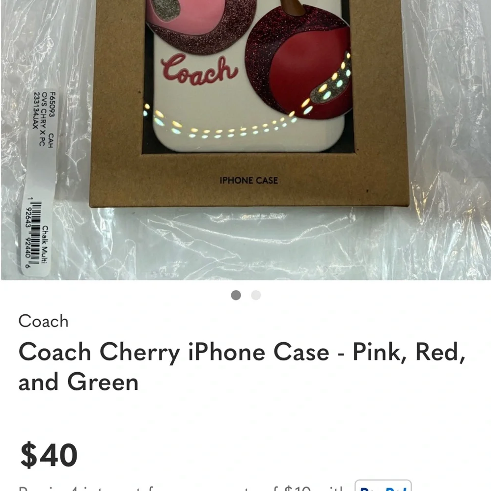 Coach 3D Cherry Design iPhone Case